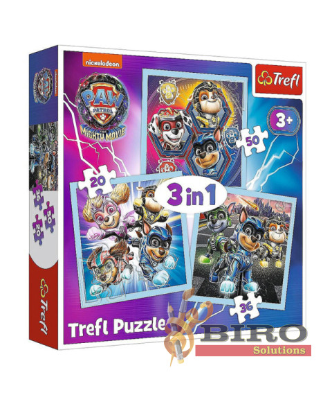 Puzzle 3 in 1 - Mighty Pups Power